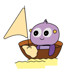 Kid sailing illustration